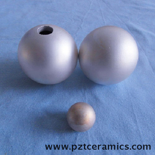 Cerámica piezoeléctrica esfera y hemisferio producto.